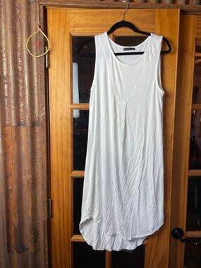 Nally & Millie, USA White Scoop Neck Tank Dress, Size M
